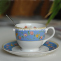 unbreakable ceramic tea cup and saucer